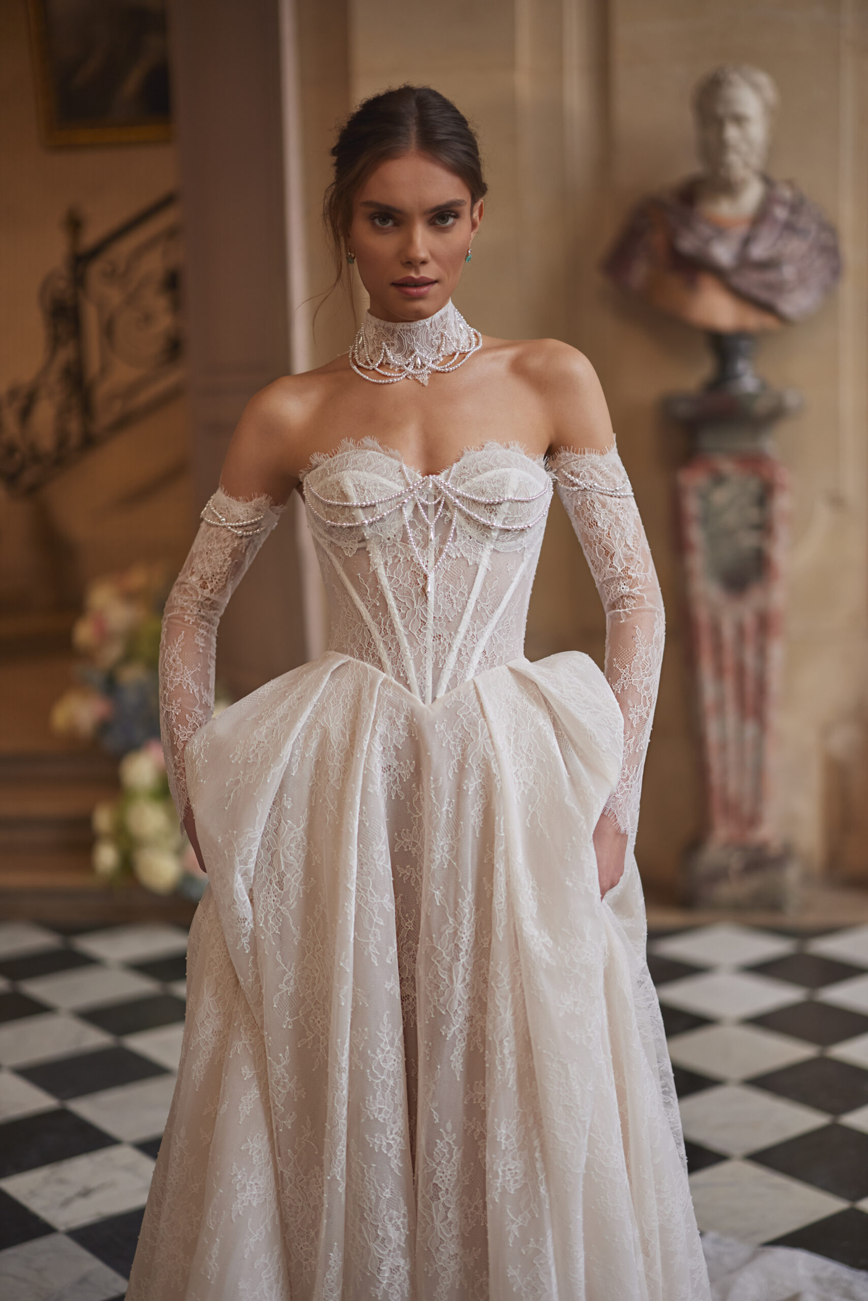 Spitzenbrautkleid französiche Spitze