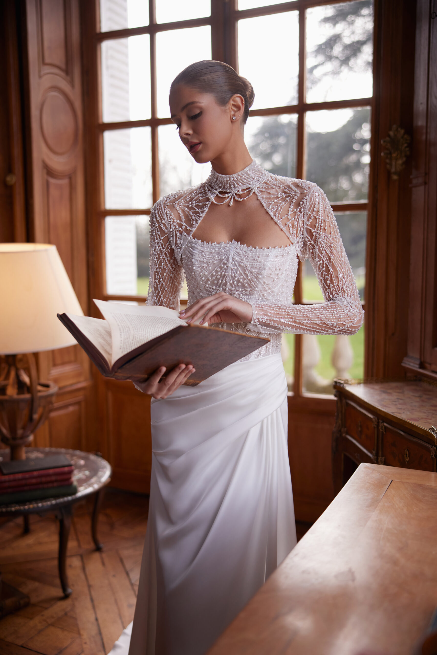 cleanes schmal Kleid, clean chic brautkleid