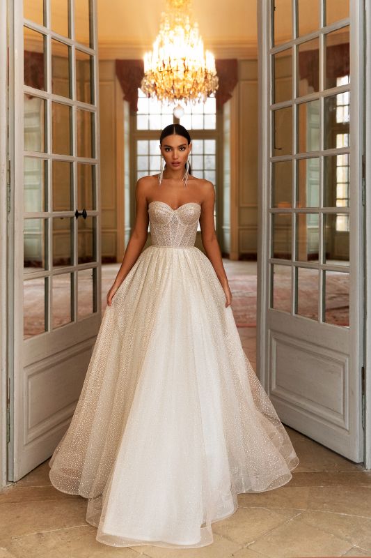 PuA009 Glitzerbrautkleid