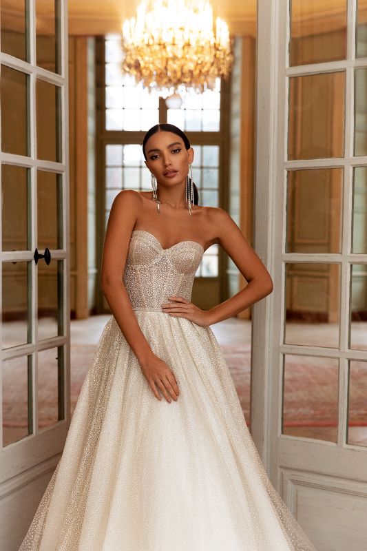 Glitzerbrautkleid