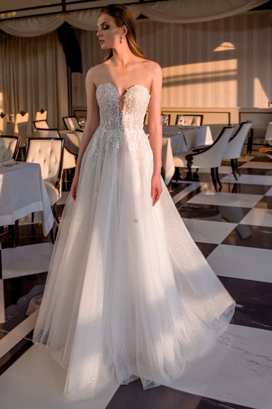 PuA024 corsagenblautkleid